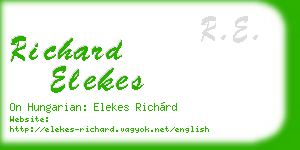 richard elekes business card